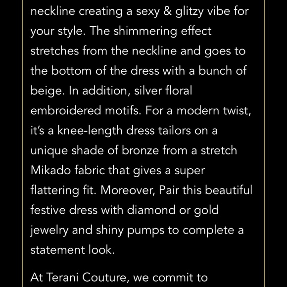 Terani BRAND NEW dress size 16 - Picture 5 of 7